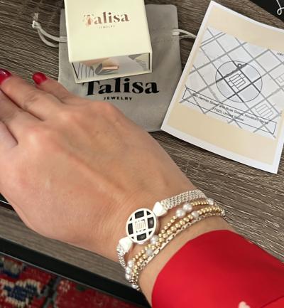Precious Spot Silhouette Map Bracelet with Milanese Chain [18K Gold Vermeil]