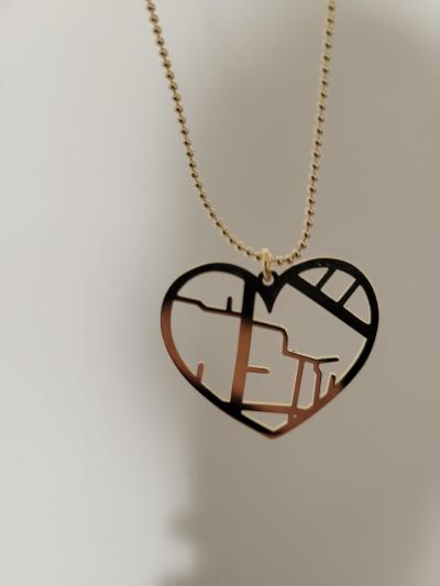 Ties of Heart Map Necklace [18K Gold Vermeil]