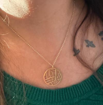 Ties of Heart Map Necklace [18K Gold Vermeil]