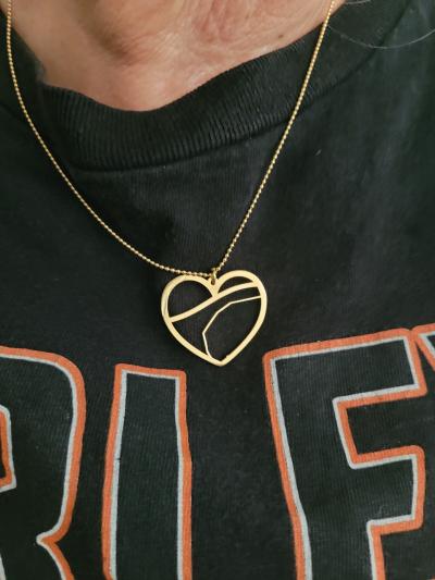 Ties of Heart Map Necklace [18K Gold Vermeil]