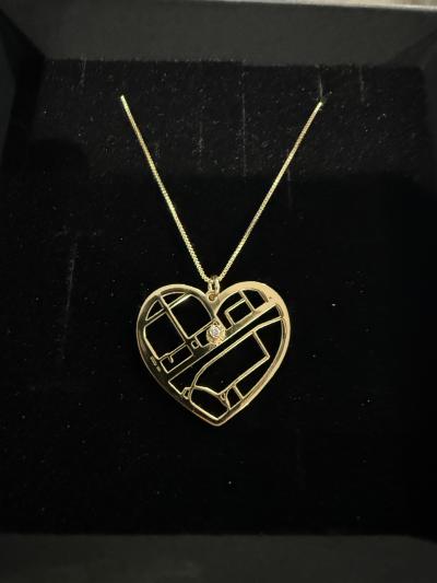 Threads Of Life Map Necklace [14 Karat White Gold]