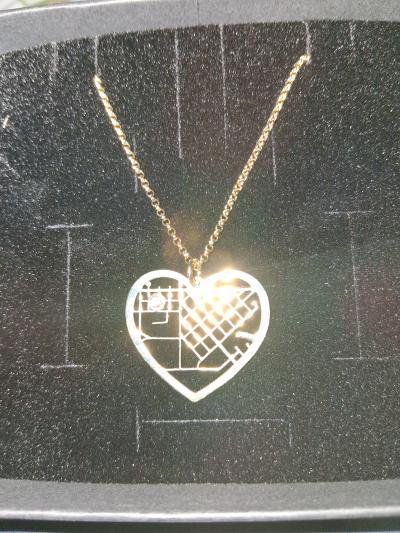 Threads Of Life Map Necklace [14 Karat White Gold]