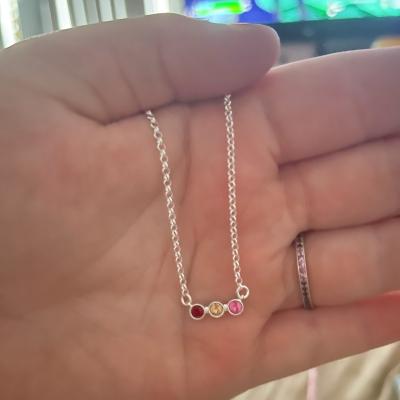 Talisa Stars Birthstone Necklace [10K Gold]