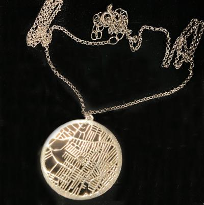 Ties of Heart Map Necklace [18K Gold Vermeil]