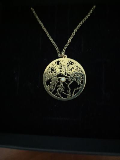 Ties of Heart Map Necklace [18K Gold Vermeil]