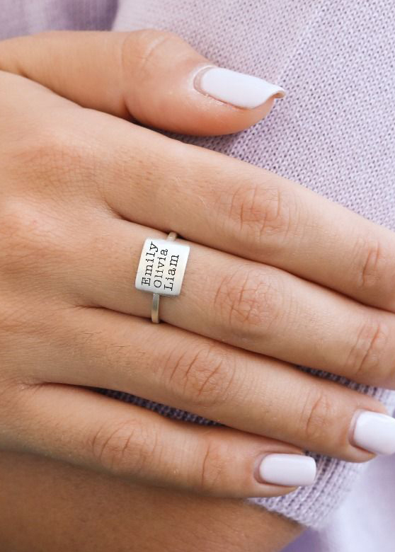 Sealed With Love Name Ring [Sterling Silver]