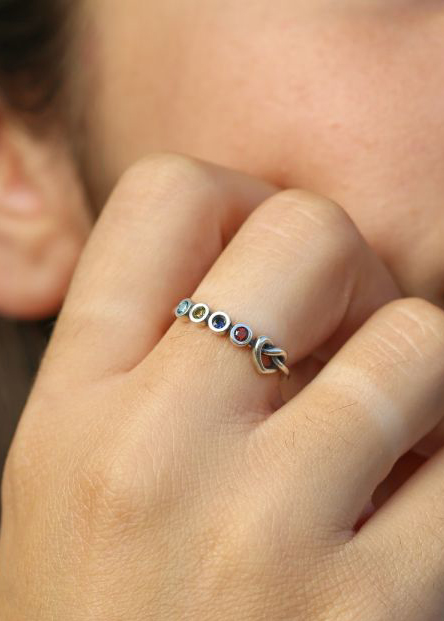 Ties Of The Heart Birthstone Ring [Sterling Silver] 